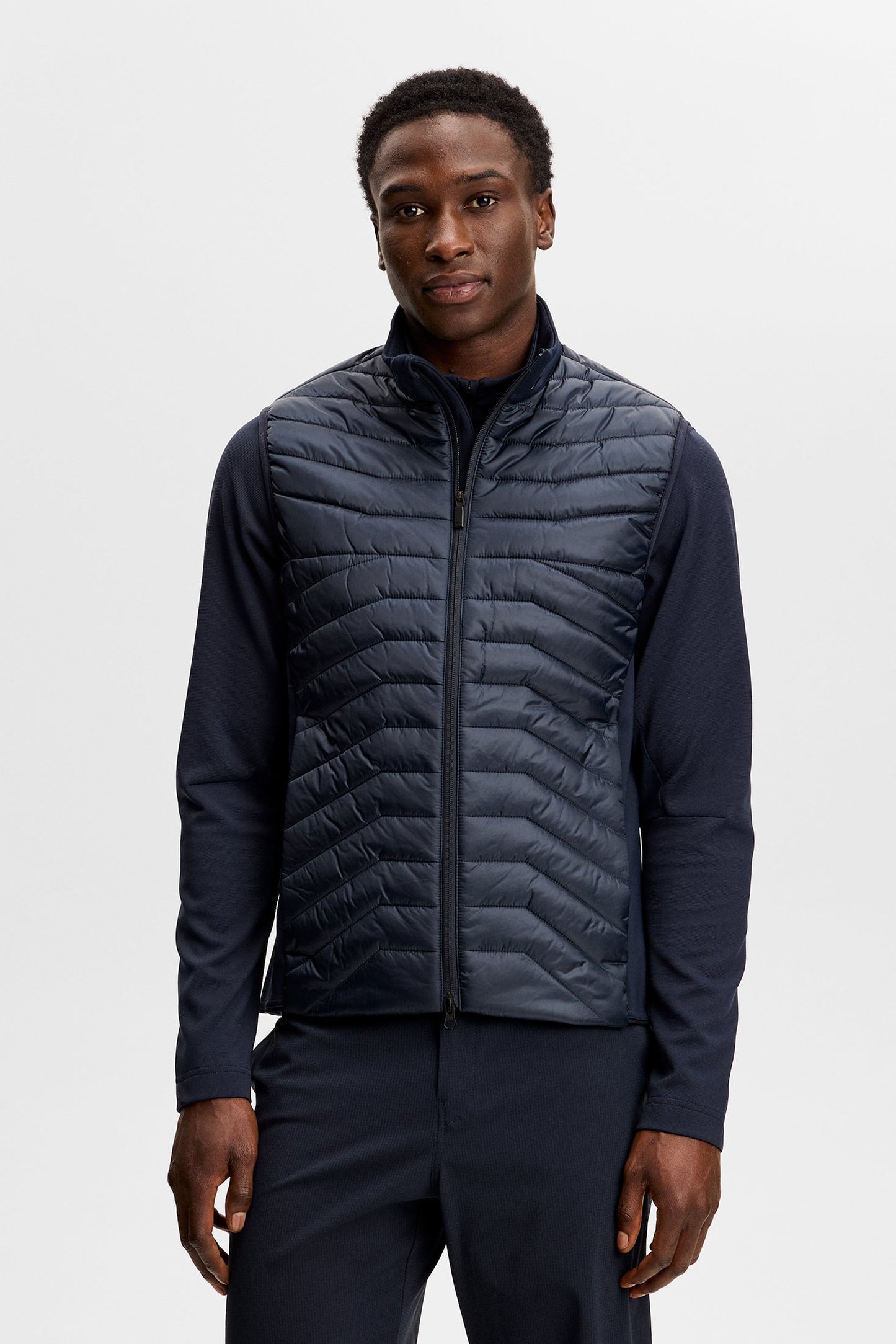 Heyden Quilt Hybrid Vest / Navy