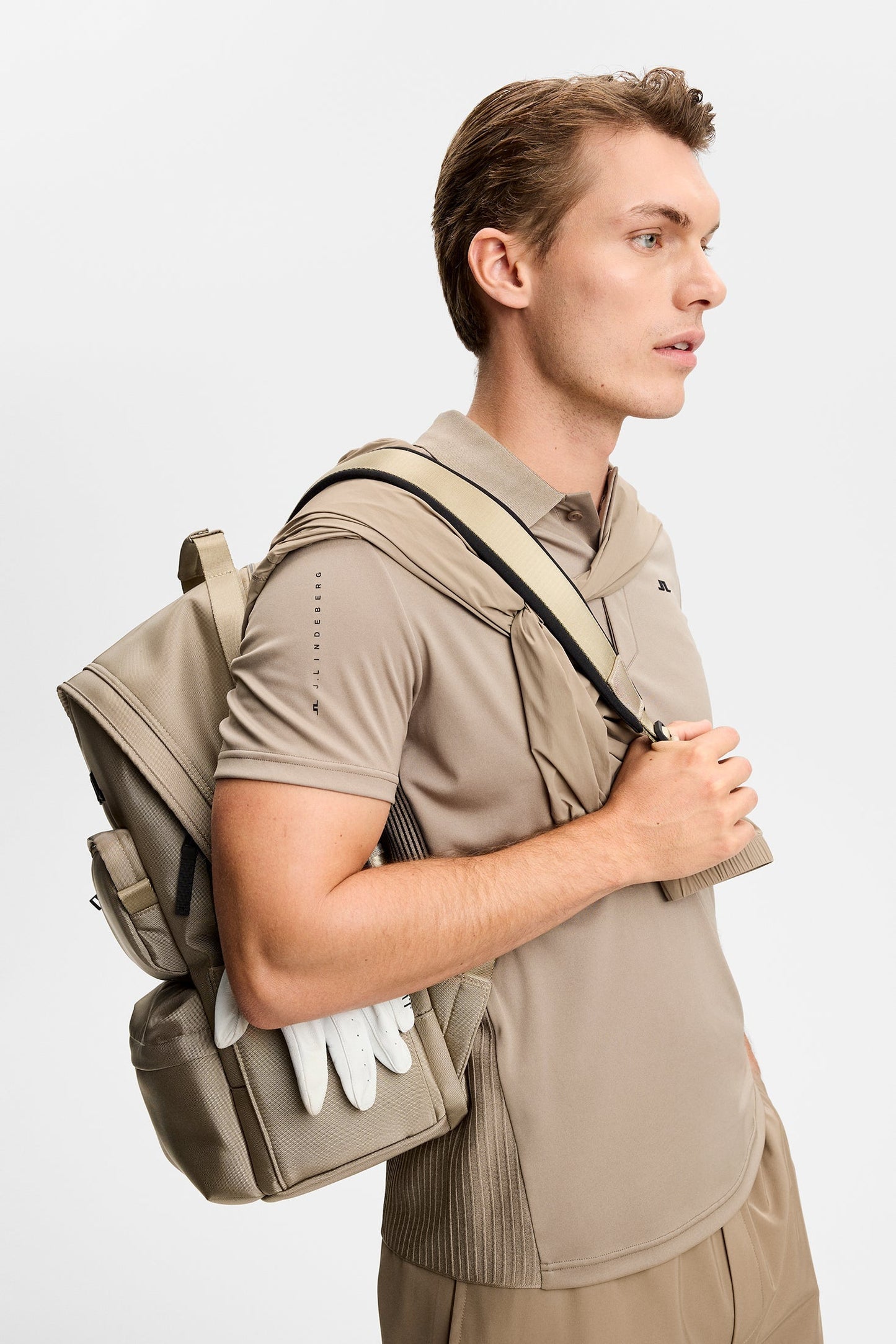 Neri Hybrid Knit Polo Shirt / Brindle