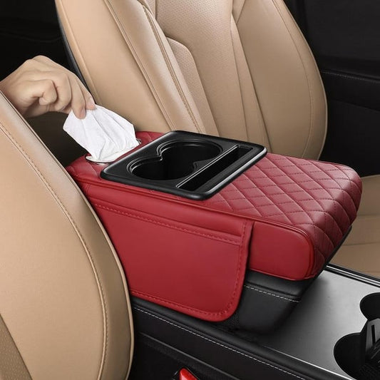 Tapis multifonctionnel en cuir PU pour accoudoir de voiture
