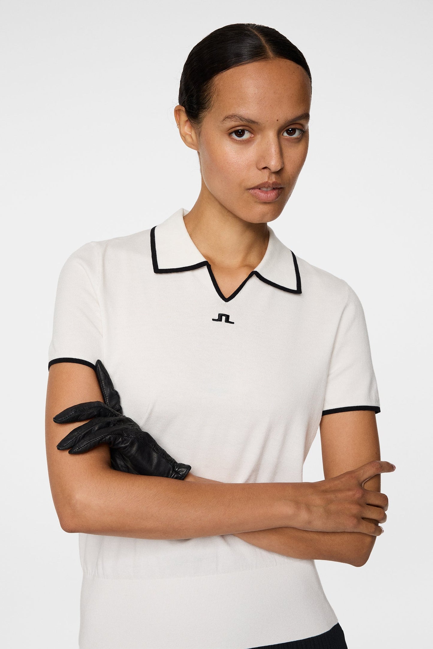 Malva Knitted Polo Shirt / White