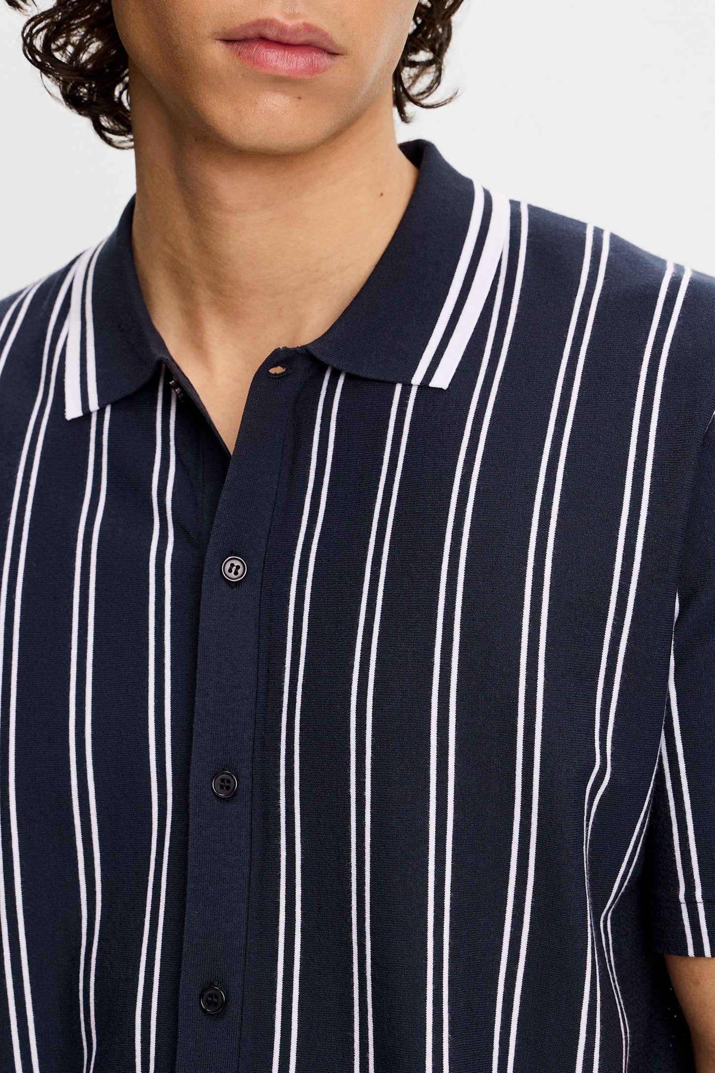 Rue Knit SS Shirt / Navy