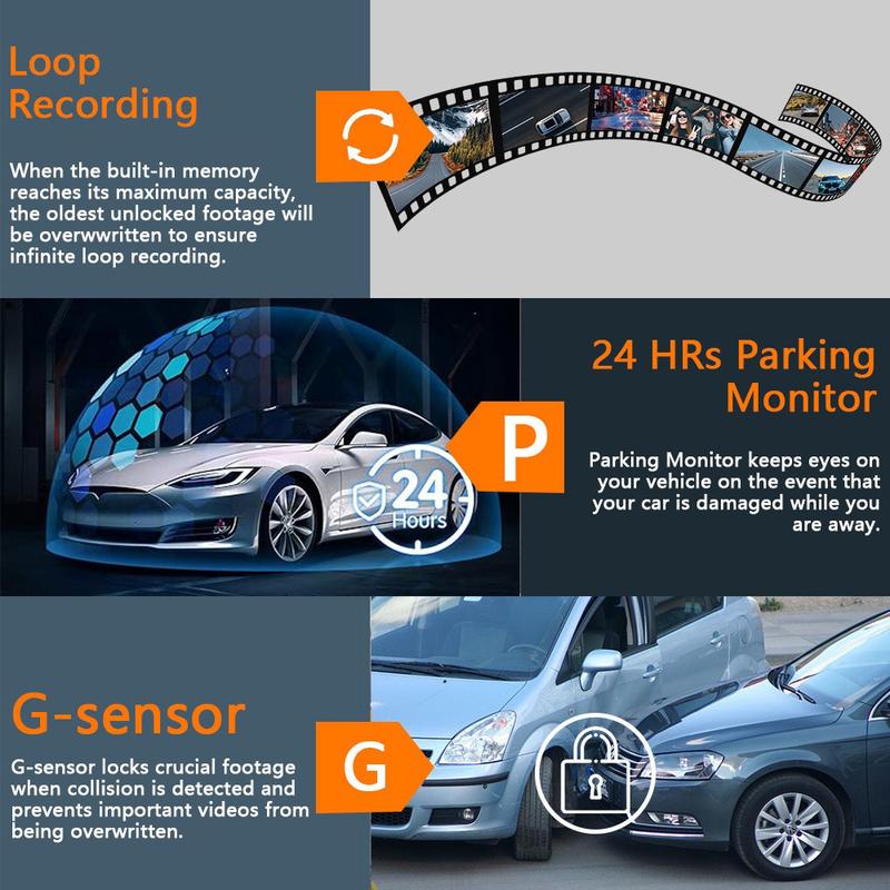 🎁DERNIER JOUR 49% DE RÉDUCTION🔥Système de dashcam de voiture avec vision complète