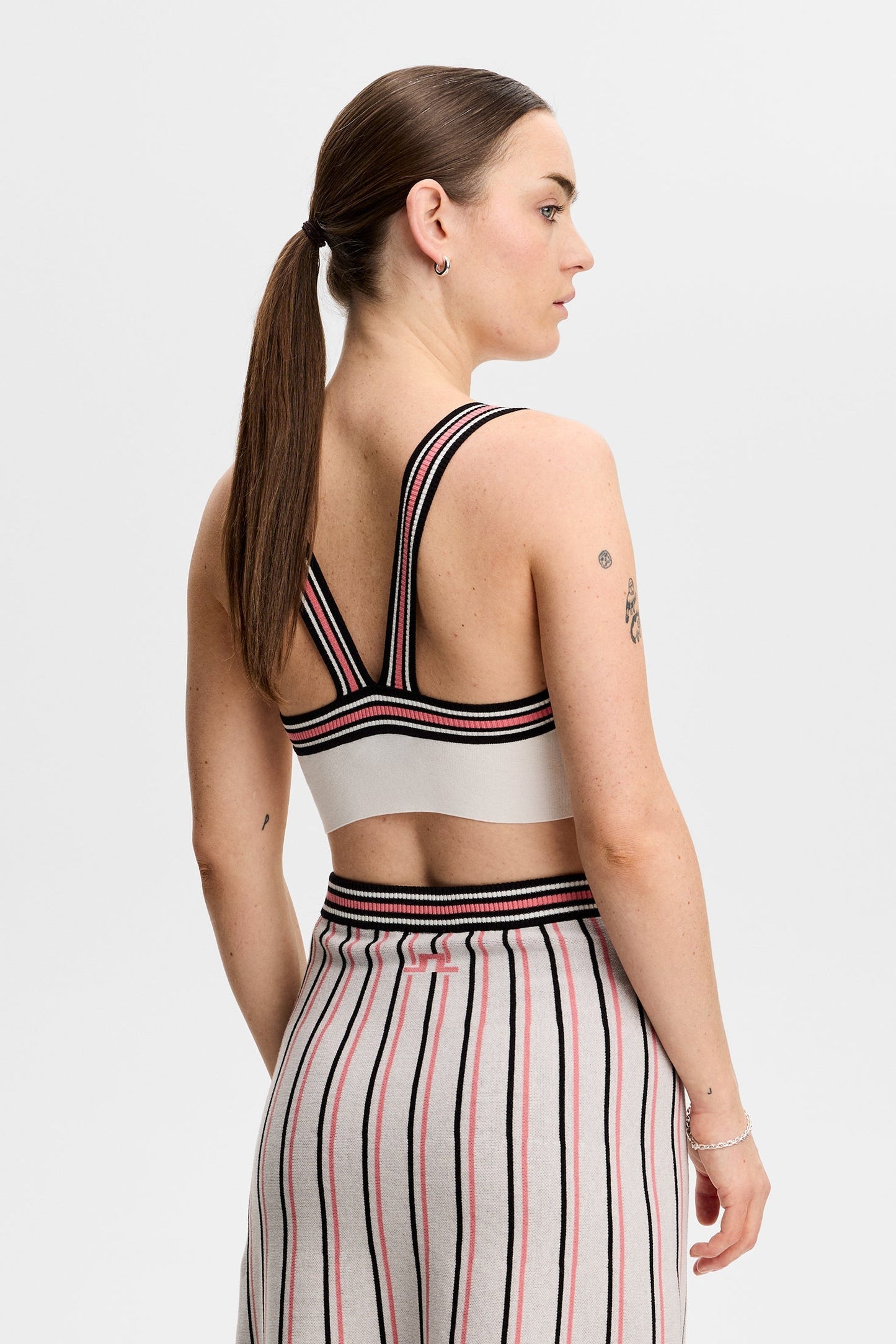 Nori Knit Crop Top / White