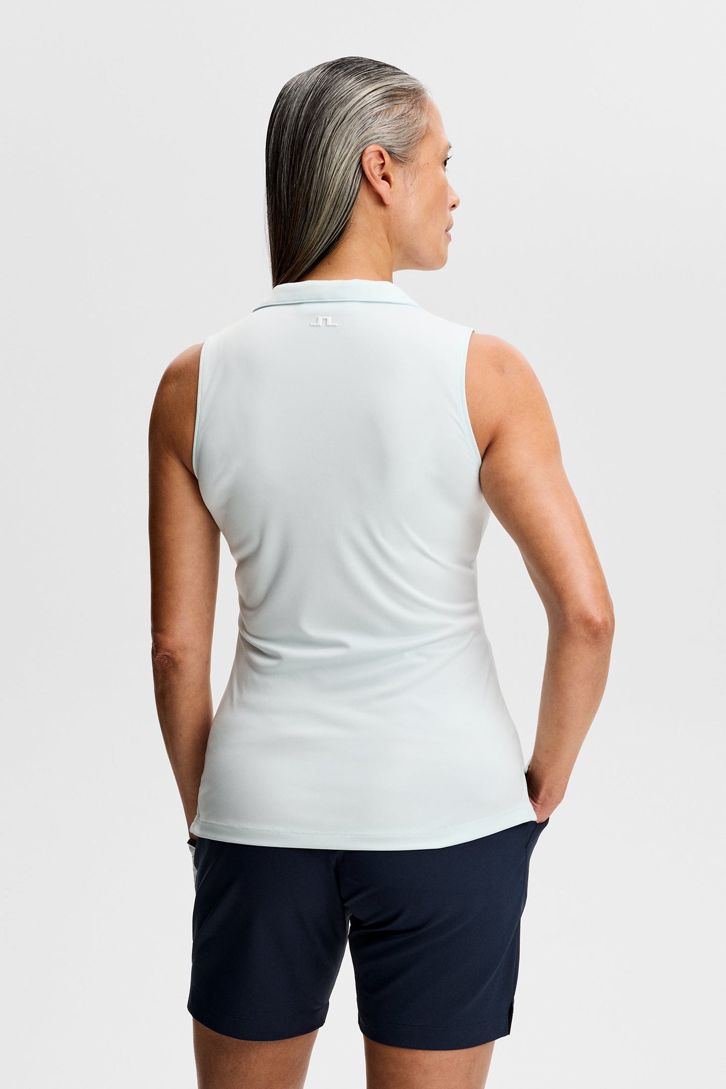 Leah Sleeveless Polo / Sky Light