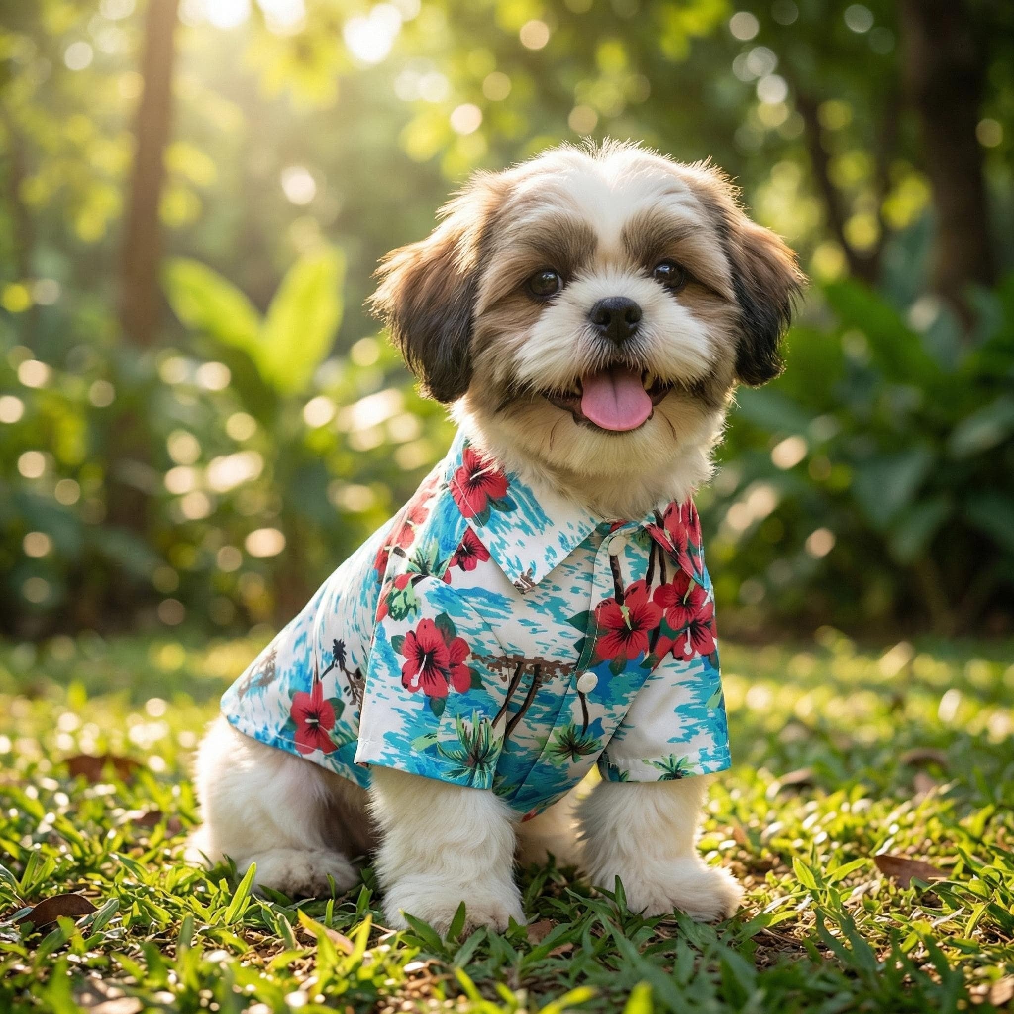 Personalized Leather Patch Name Hawaiian Pet T-shirt | inCloth57
