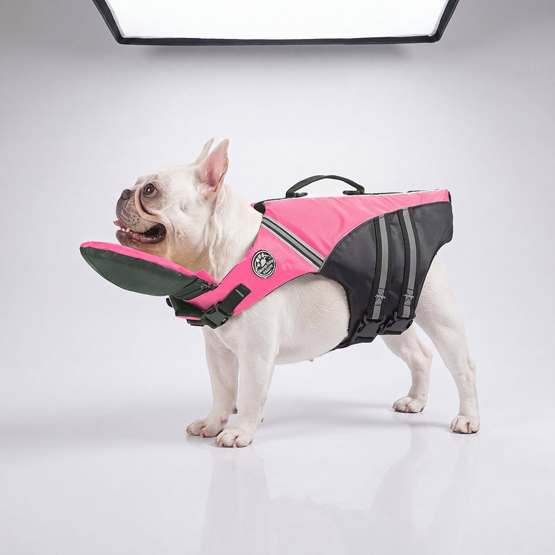 floaty - dog life jacket with head rest