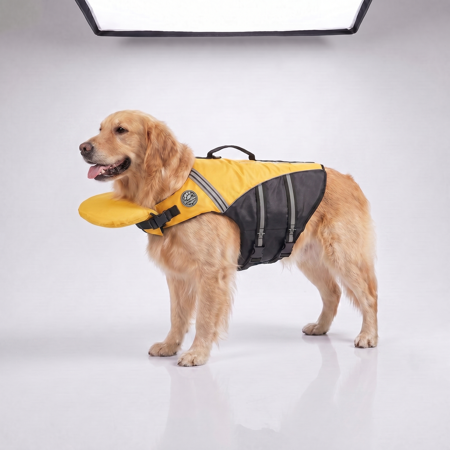 floaty - dog life jacket with head rest