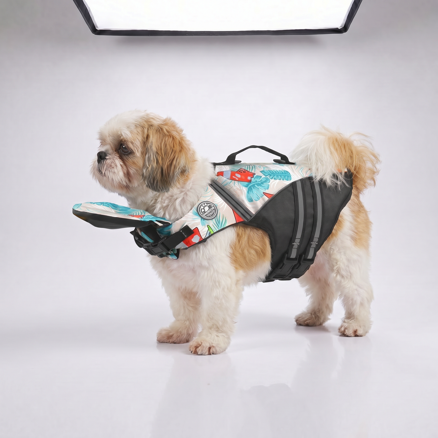 floaty - dog life jacket with head rest