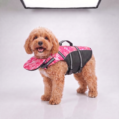 floaty - dog life jacket with head rest