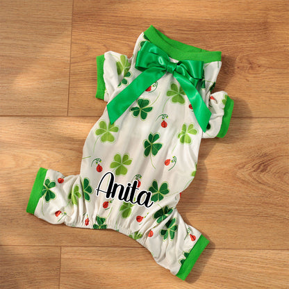 Personalized Pet Lucky St. Patrick's Day Jumpsuit | inCloth07