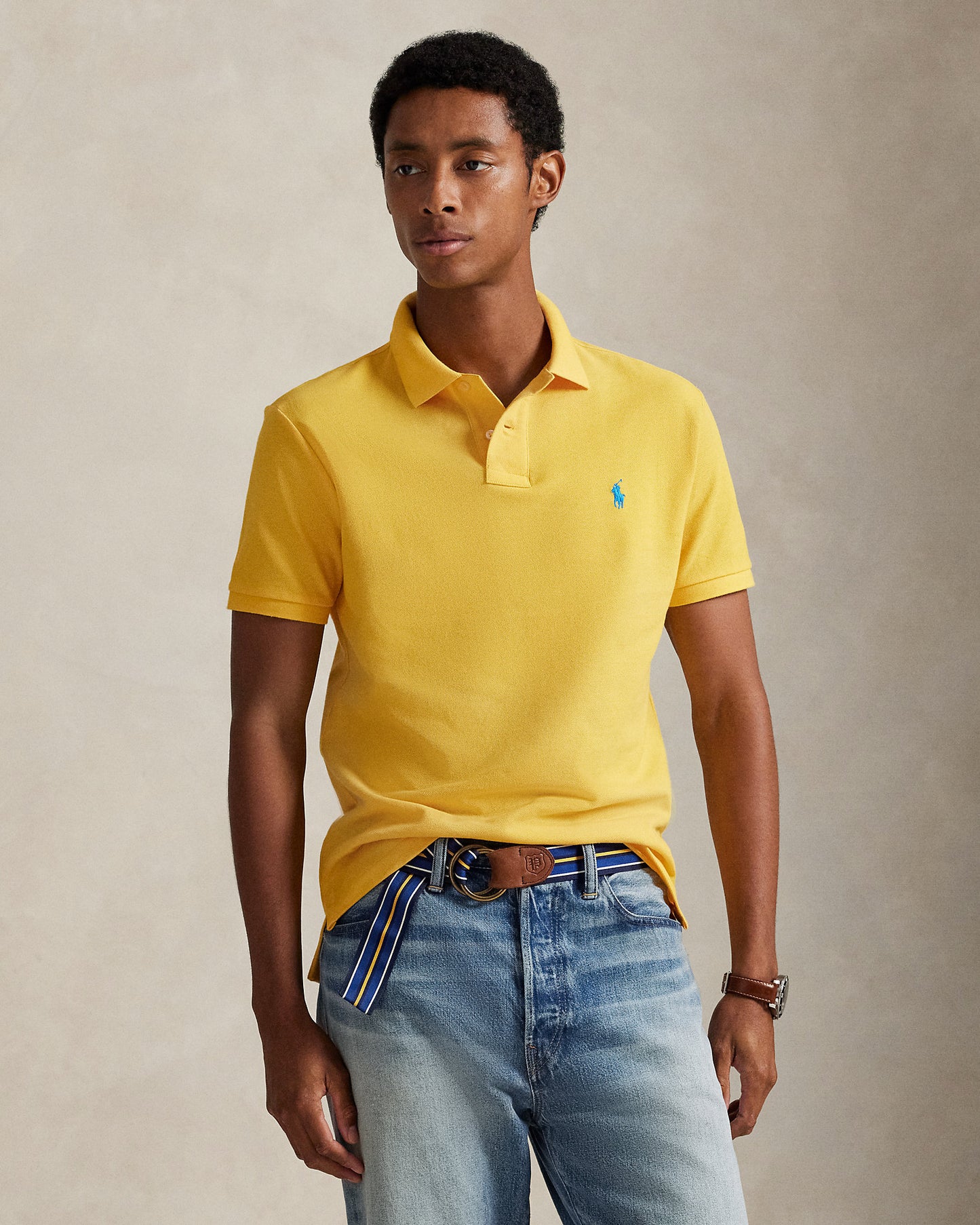 The Iconic Custom Slim Fit Mesh Polo