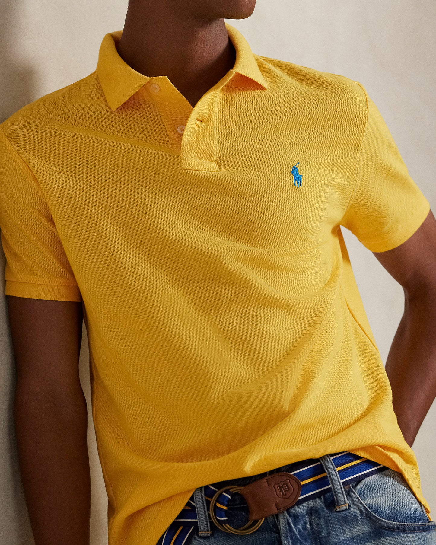 The Iconic Custom Slim Fit Mesh Polo