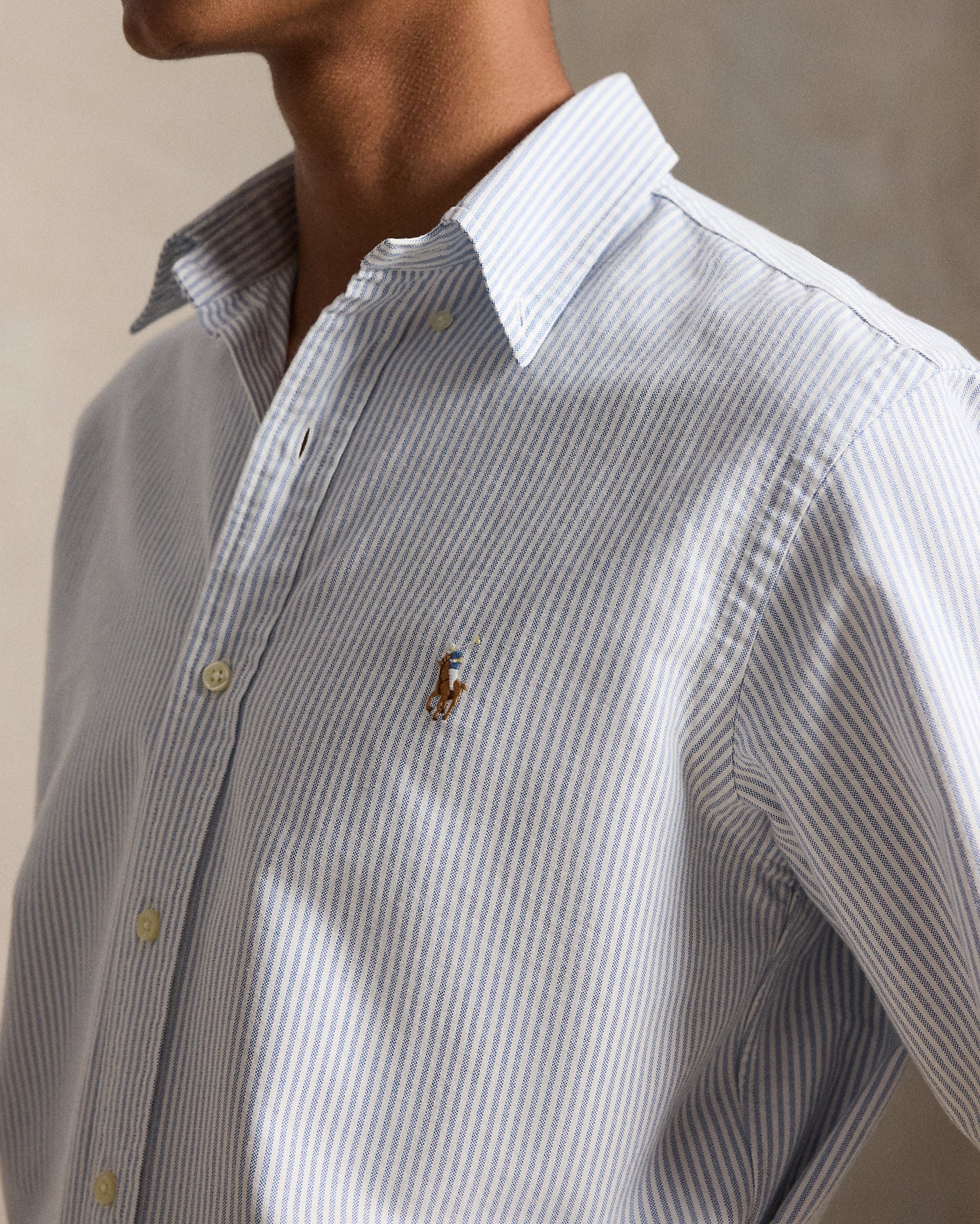 Custom Fit Striped Oxford Shirt