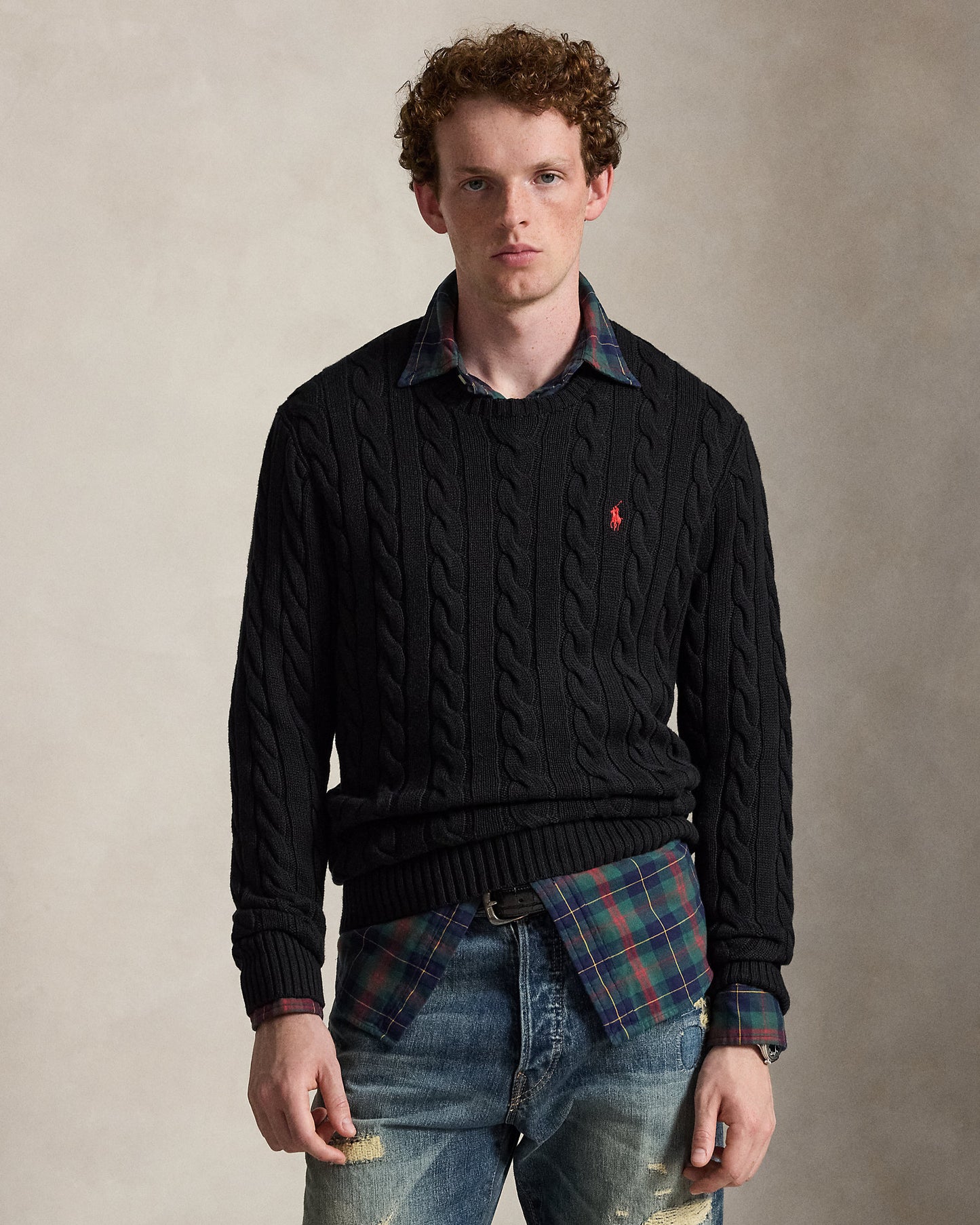 Cable-Knit Cotton Jumper