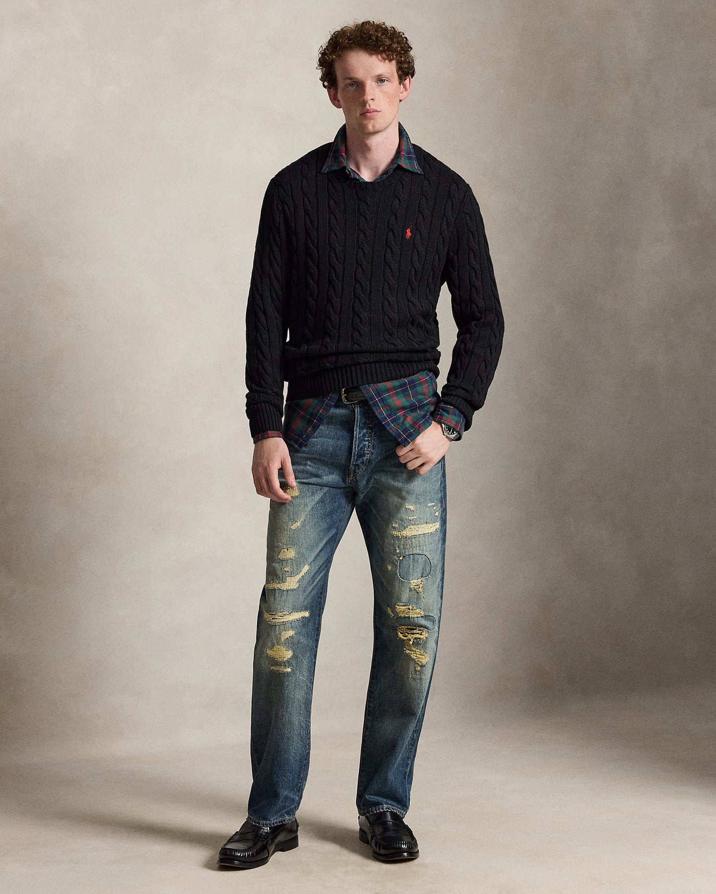 Cable-Knit Cotton Jumper