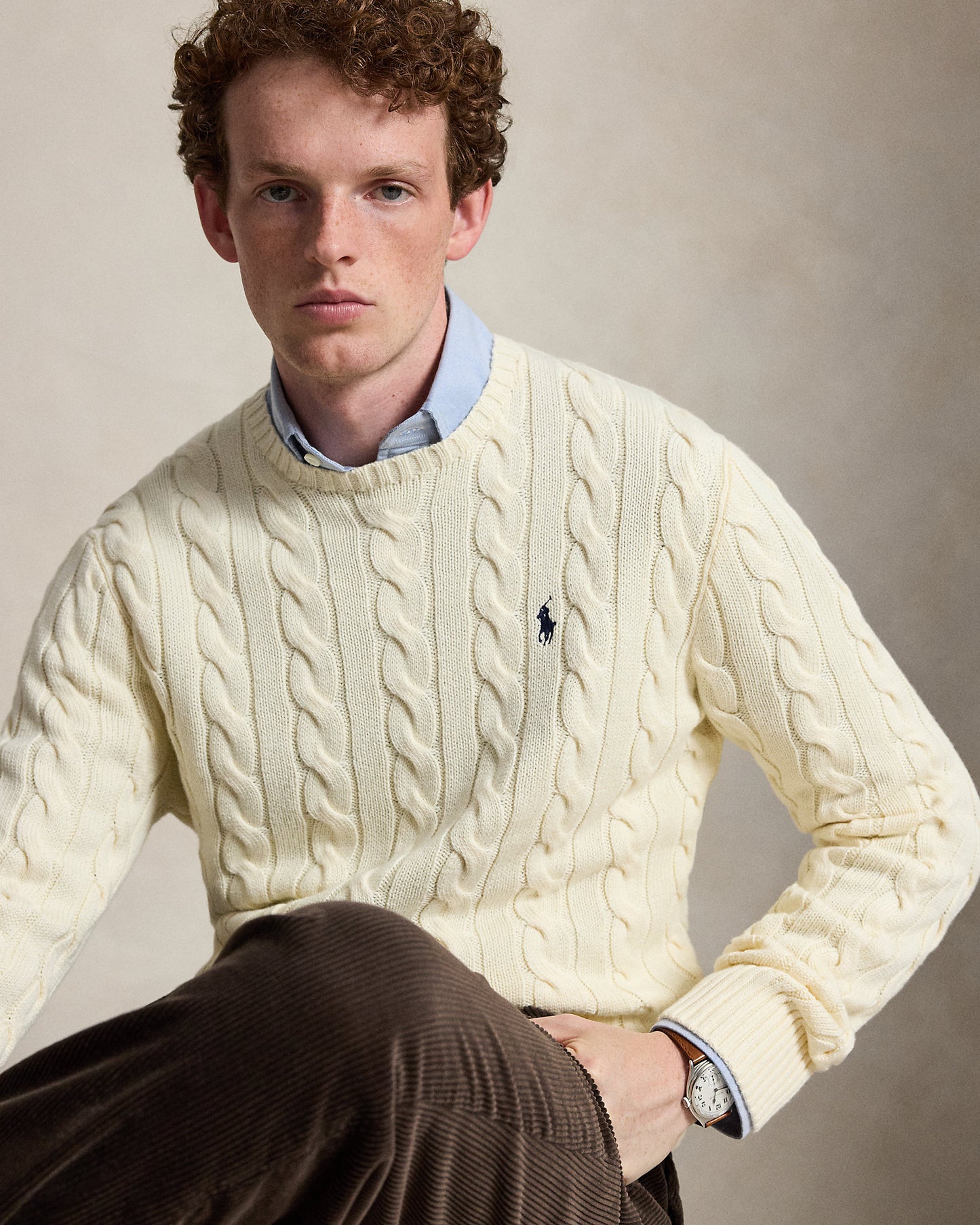 Cable-Knit Cotton Jumper