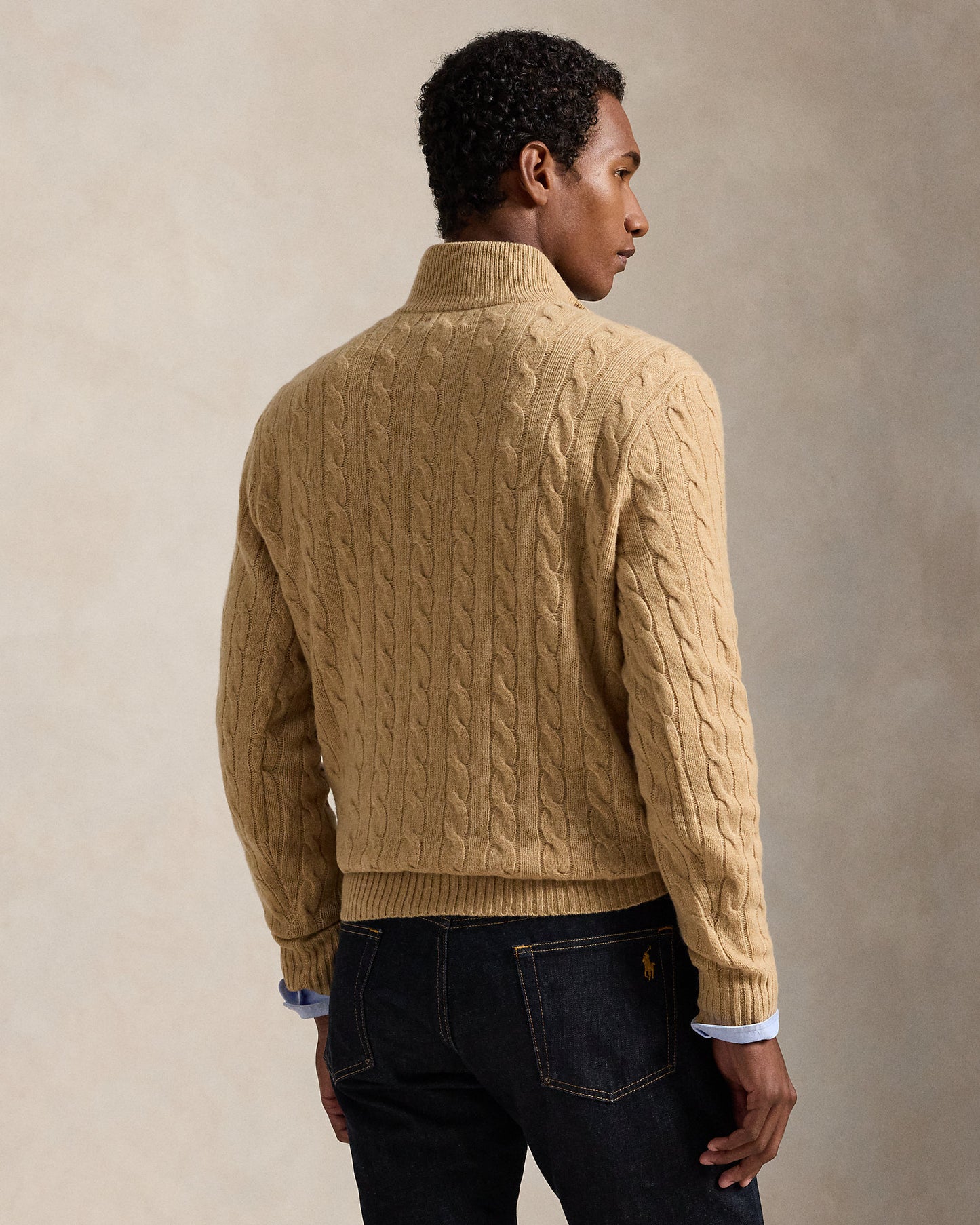 Cable-Knit Quarter-Zip Jumper