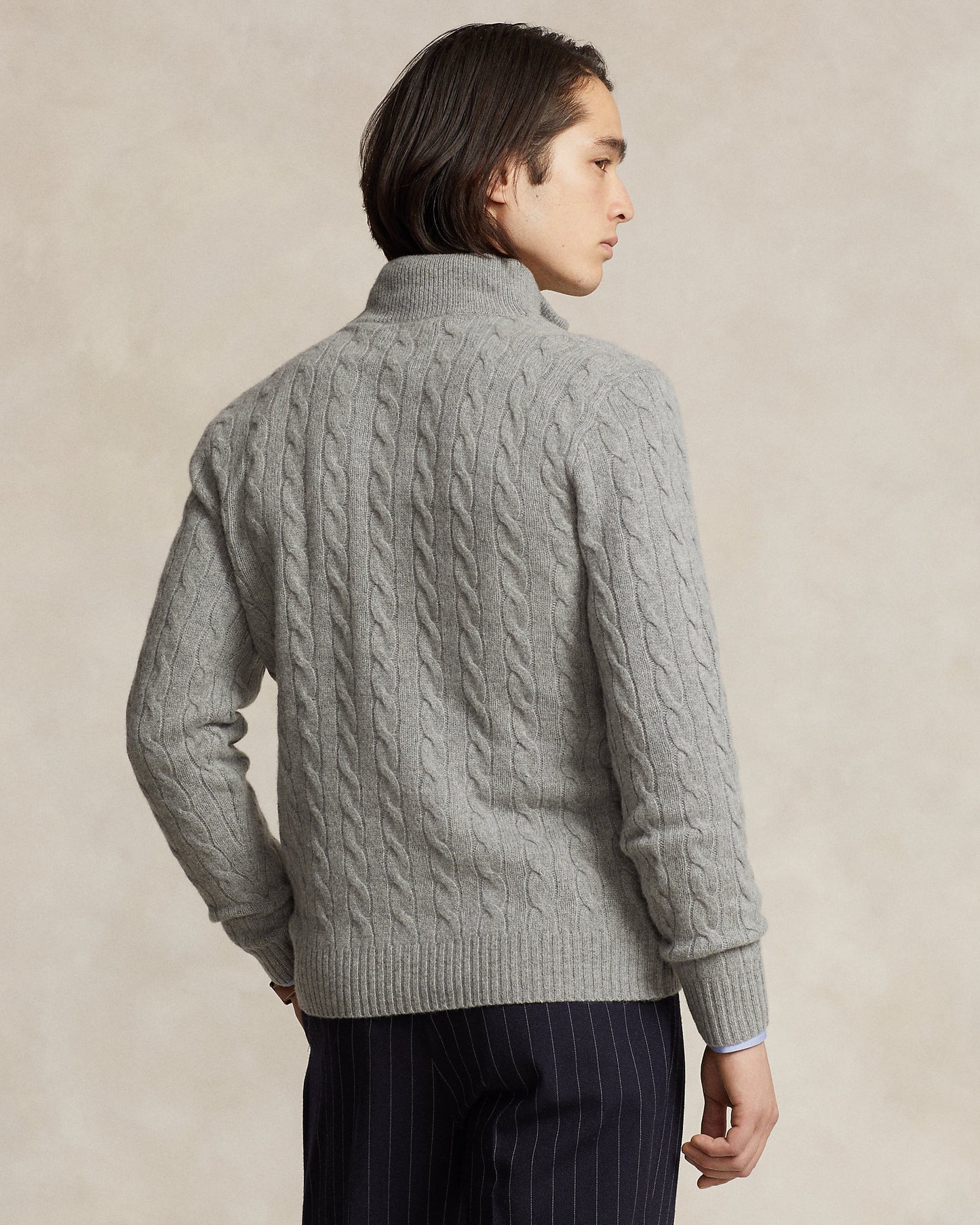 Cable-Knit Quarter-Zip Jumper