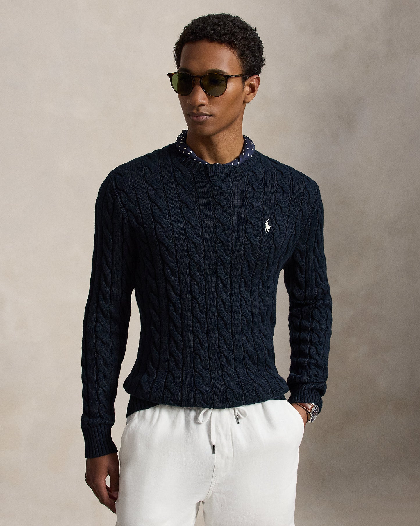 Cable-Knit Cotton Jumper