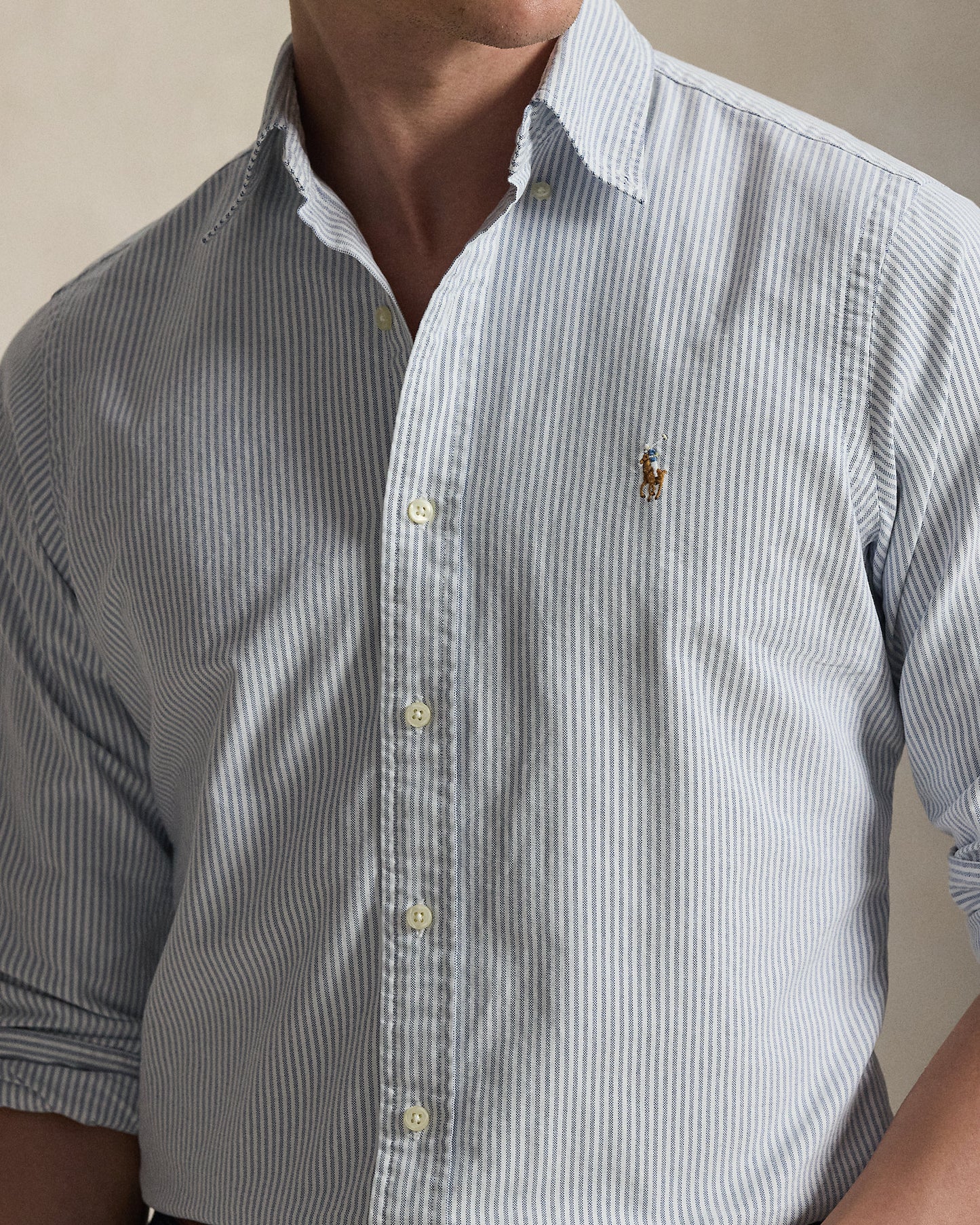 Custom Fit Striped Oxford Shirt