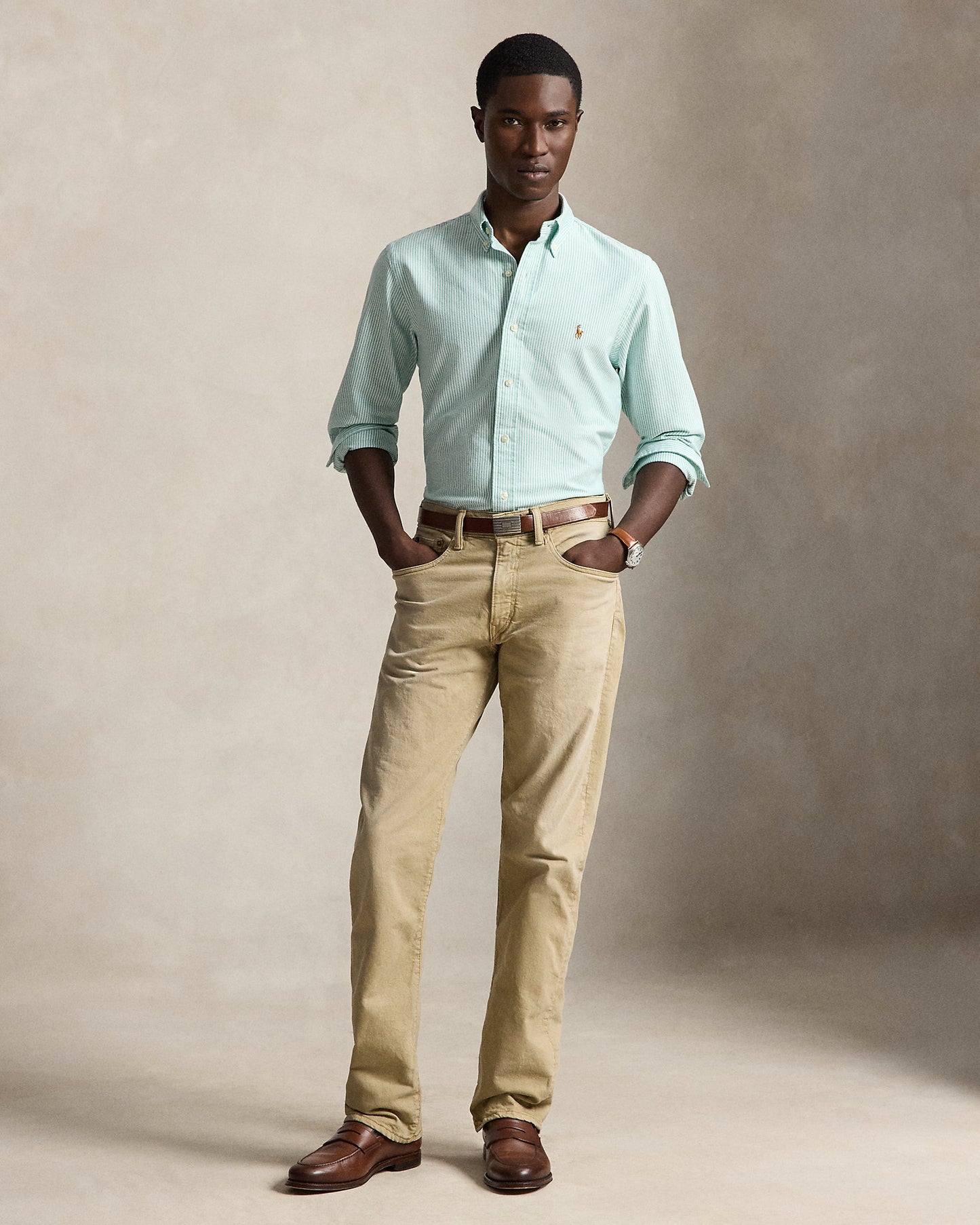 Custom Fit Striped Oxford Shirt