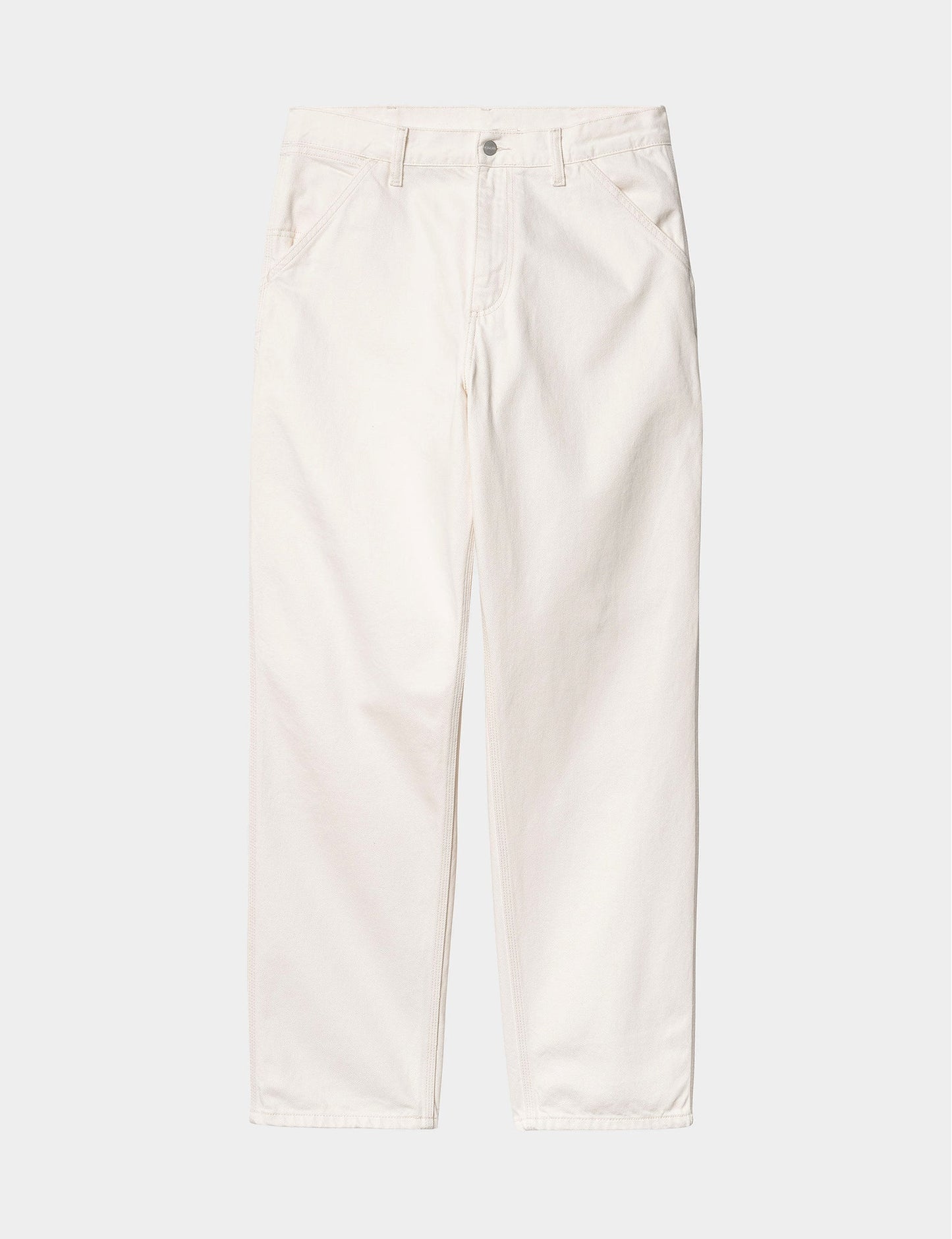Pantalon coupe droite (denim) - Blanc