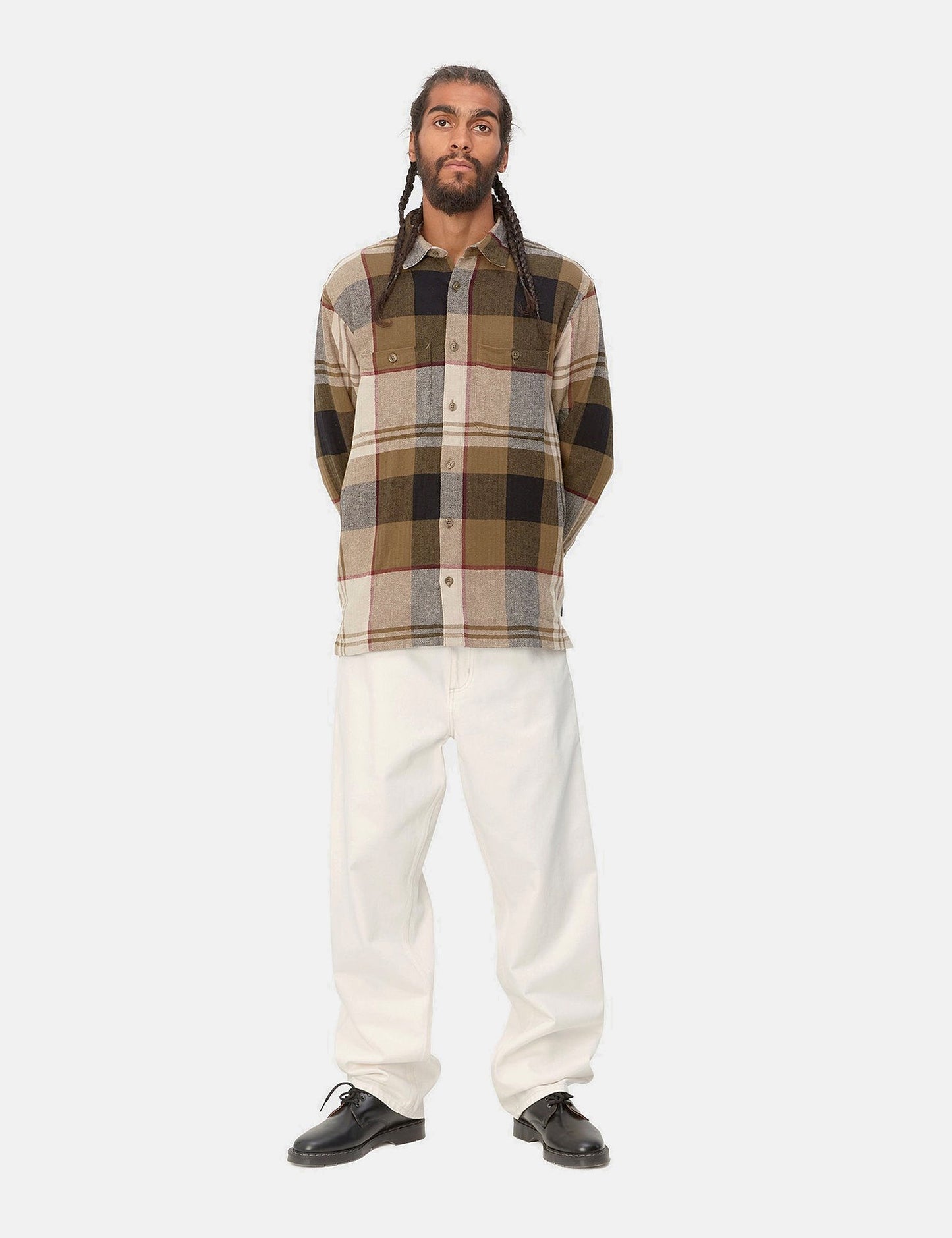 Pantalon coupe droite (denim) - Blanc