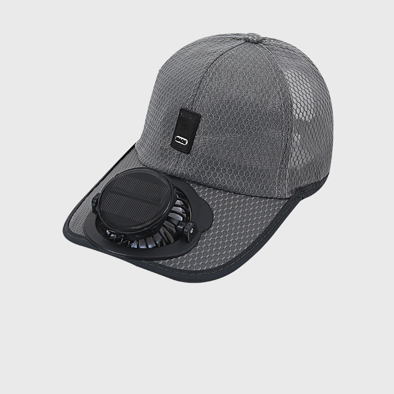 🌞🧢 Atmungsaktive Sonnenhut Baseballkappe mit integriertem Solar-Kühlgebläse