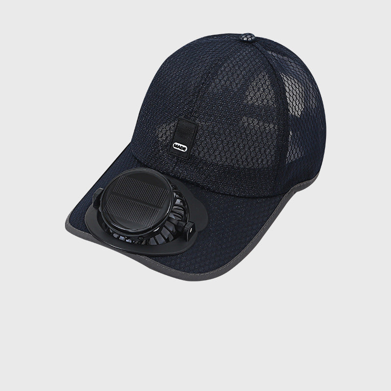 🌞🧢 Atmungsaktive Sonnenhut Baseballkappe mit integriertem Solar-Kühlgebläse