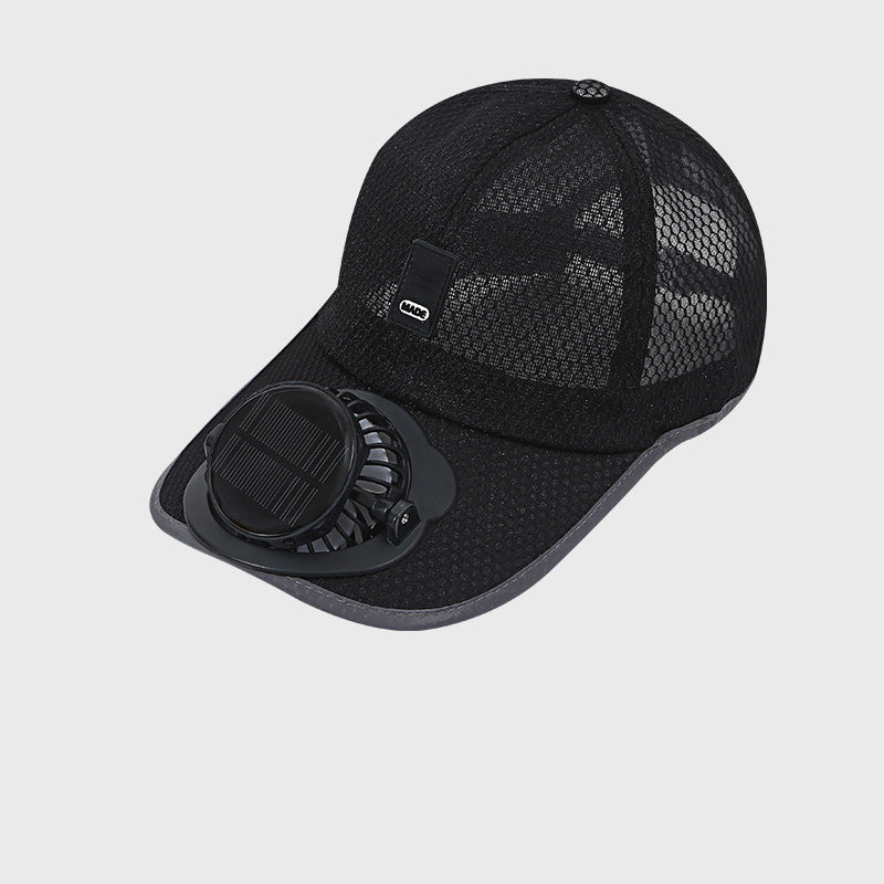 🌞🧢 Atmungsaktive Sonnenhut Baseballkappe mit integriertem Solar-Kühlgebläse