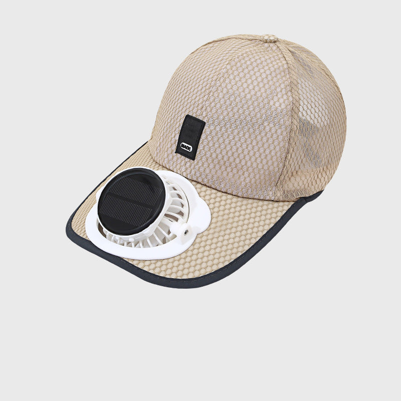 🌞🧢 Atmungsaktive Sonnenhut Baseballkappe mit integriertem Solar-Kühlgebläse